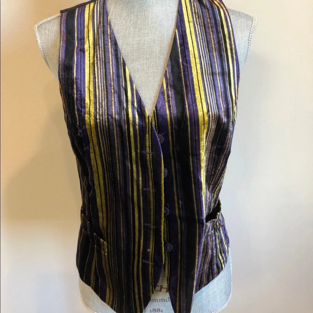Ellen Tracy Vintage 80s Silk Rayon Vest XS